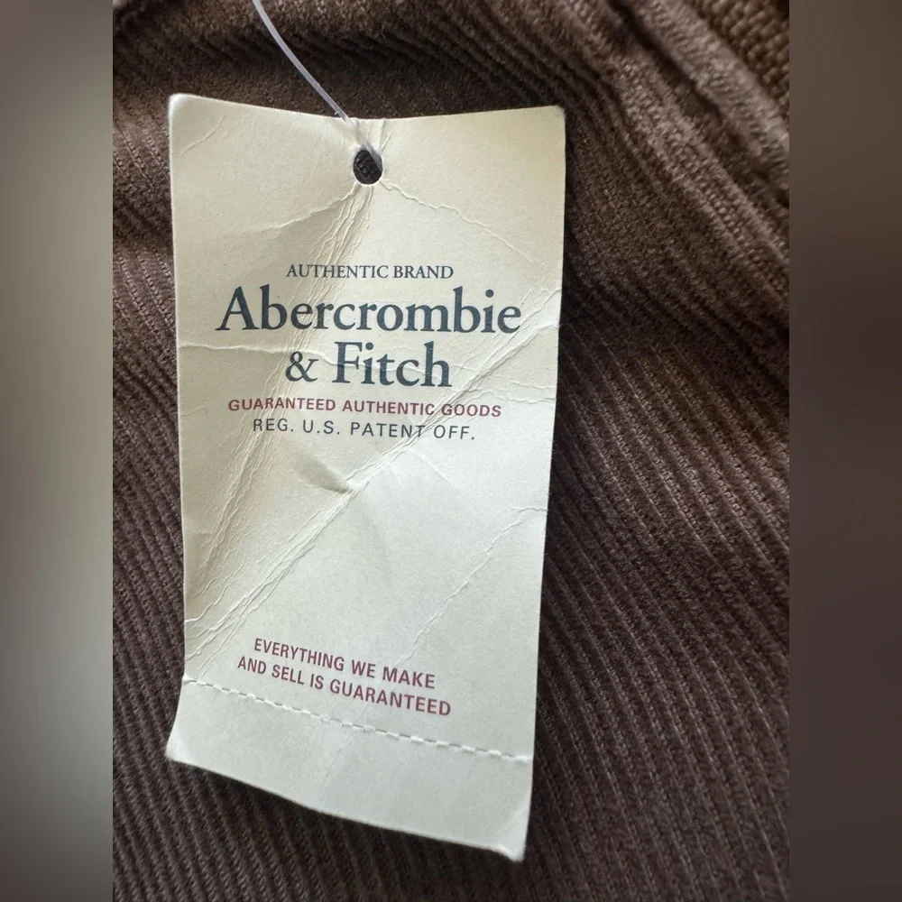 NWT Vtg RED TAG Abercrombie & Fitch Corduroy Flare Pants Y2K Deadstock Brown 2 - Picture 9 of 13